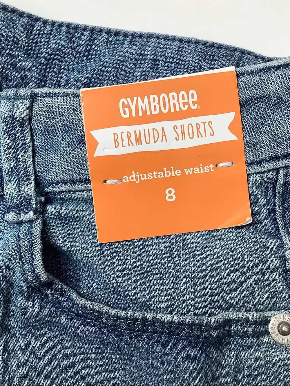 Gymboree Girls' Medium Blue Roll-Cuff Denim Bermudas